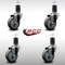 Service Caster 3.5'' SS Gray Poly Wheel Swivel 1-5/8'' Expanding Stem Caster Set, 4PK SCC-SSEX20S3514-PPUB-158-4 - alternate 3
